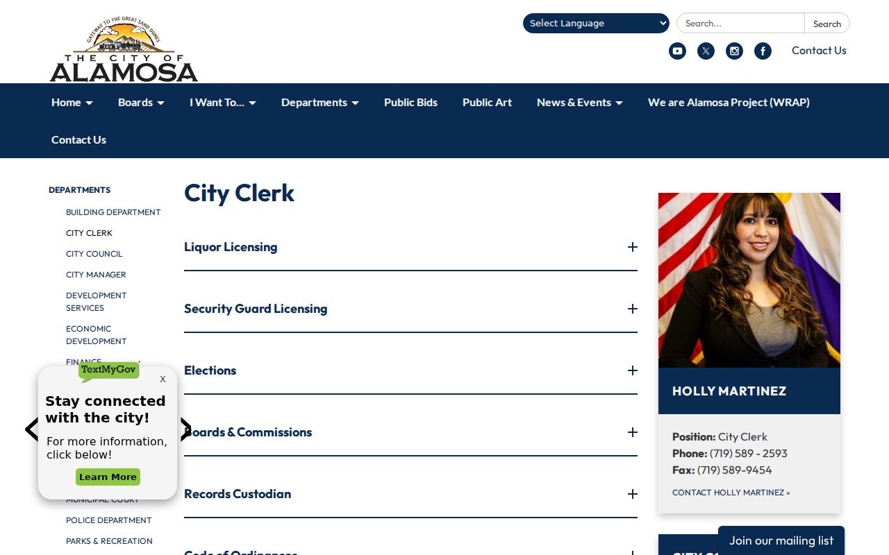 Alamosa County court record search at Alamosa City Hall